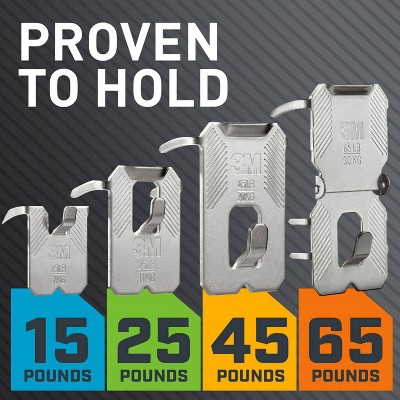 3M 25lb Hardened Steel Drywall Picture Hanger with Spot Marker, 4-Pack
