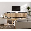 Nathan James Set of 4 Beacon Seagrass Console Table with Doors - image 2 of 4