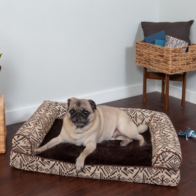 Medium Desert Brown Orthopedic Foam Pet Sofa Bed