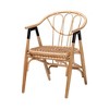 Baxton Studio Cyntia Modern Bohemian Wood and Rattan 5-Piece Dining Set - 3 of 4