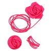Unique Bargains Satin Rose Flower Adjustable Waist Belt 1 Pc - 3 of 4