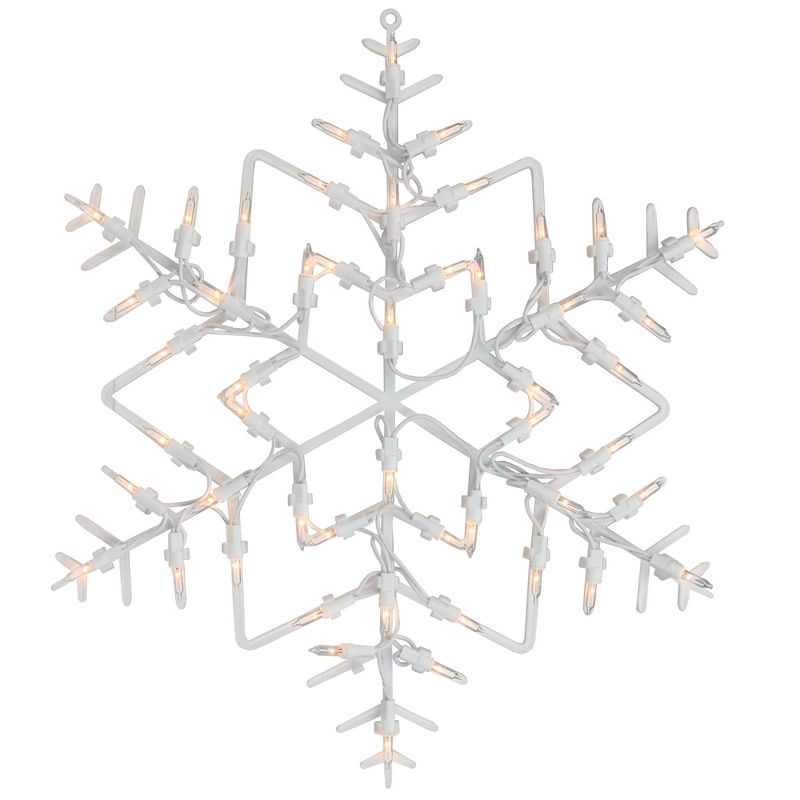 Northlight 16" White Lighted Snowflake Christmas Window Silhouette, 2 of 4