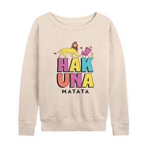 Women's - Disney - The Lion King Lightweight French Terry Wide Neck Long Sleeve Shirt - 1 of 4
