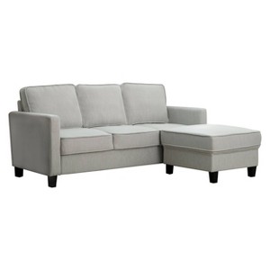 2pc Kiara Fabric Sofa & Ottoman Set Gray - Abbyson Living