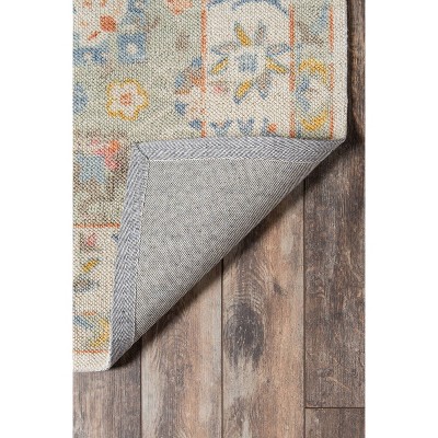 Light Blue Handmade Wool Tufted Rectangular Rug 3'3" x 5'