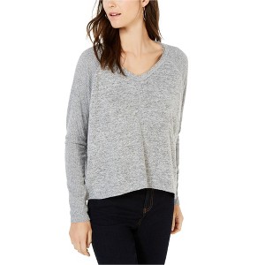 I.N.C International Concepts Womens Ribbed Sleeve Knit Blouse, Grey, X-Large - 1 of 1