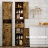 KWPZQEB Bathroom Storage Cabinet 2 Barn Doors, Drawer & Open storage, Narrow Storage Unit with Adjustable Shelves, Floor Cabinet for Bathroom, Kitchen - 2 of 4