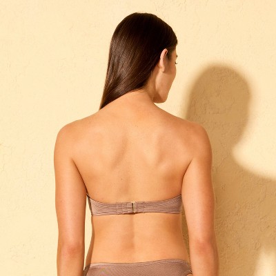 Shade & Shore Women's High Shine U-Bar Underwire Bikini Top - Shade & Shore™ Beige 34C — фото 2