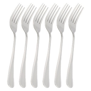 Unique Bargains Home Kitchen Durable Stainless Steel Forks 6 Pcs - 1 of 4