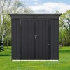 GDFStudio Virginia Modern 6ft x 4ft Outdoor Metal Storage Shed with Two Integrated Punched Vents - 3 of 4