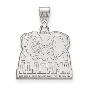 Black Bow Jewelry 10k White Gold Alabama Crimson Tide NCAA Medium Pendant - 1 of 3