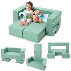 Jojoka Kids Play Sofa Set, 3-Piece Modular Convertible Toddler Couch and Floor Sofa for Children’s Room and Playroom - 1 of 4