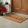 HomeRoots 17" X 29" Brown Black And Green Christmas Outdoor Coir Door Mat - 2 of 4
