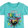 Girls' - Marvel - Thor Valentine You're Athorable Fitted Short Sleeve Graphic T-Shirt - 2 of 4