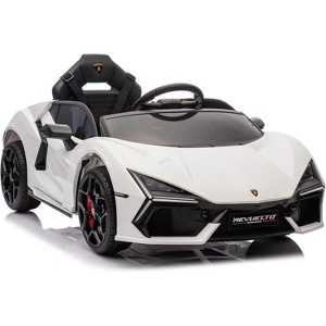12V Licensed Lamborghini Revuelto Kids Ride-On Car, Battery-Powered Electric Sports Car with Remote Control, Bluetooth, USB, Music - 1 of 4