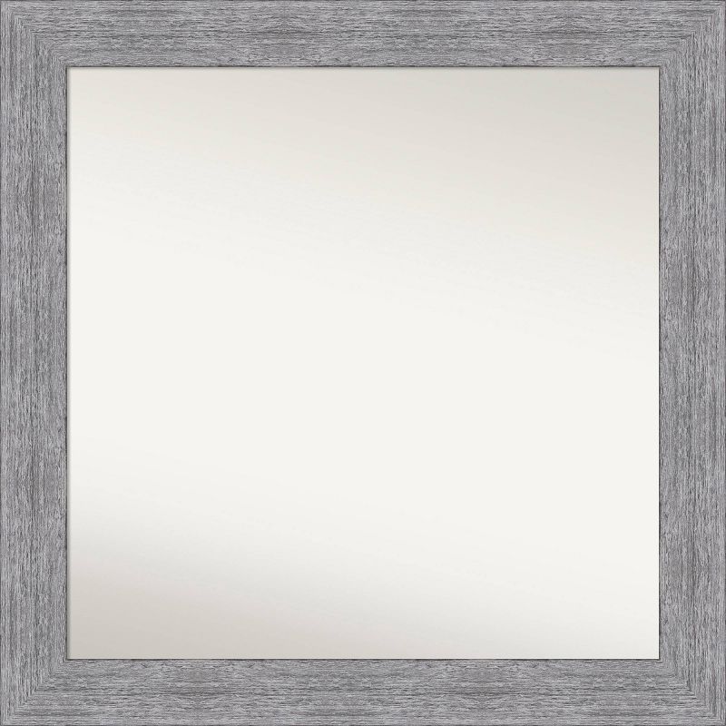 31&#34; x 31&#34; Non-Beveled Bark Rustic Gray Wall Mirror - Amanti Art, 1 of 10