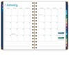 HARDCOVER 2026 Planner, 5.5"x8": 14 Months (Nov 2025-Dec 2026), Daily/Weekly/Monthly,  Bookmark, Pocket Folder w Sticky Notes (Navy Gold Numbers) - 4 of 4