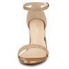 Allegra K Women's Glitter Ankle Strap Chunky Heels Sandals - 3 of 4