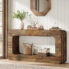 63" Console Table with Storage, 2-Tier Farmhouse Wooden Couch Table Behind Sofa for Entryway, Living Room - 2 of 4