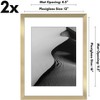Americanflat 12x16 Picture Frame  - Set of 2 - Use as 9x12 Frame with Mat or 12x16 Frame Without Mat - Gallery Wall Frame Set for Wall Display - Gold - 2 of 4