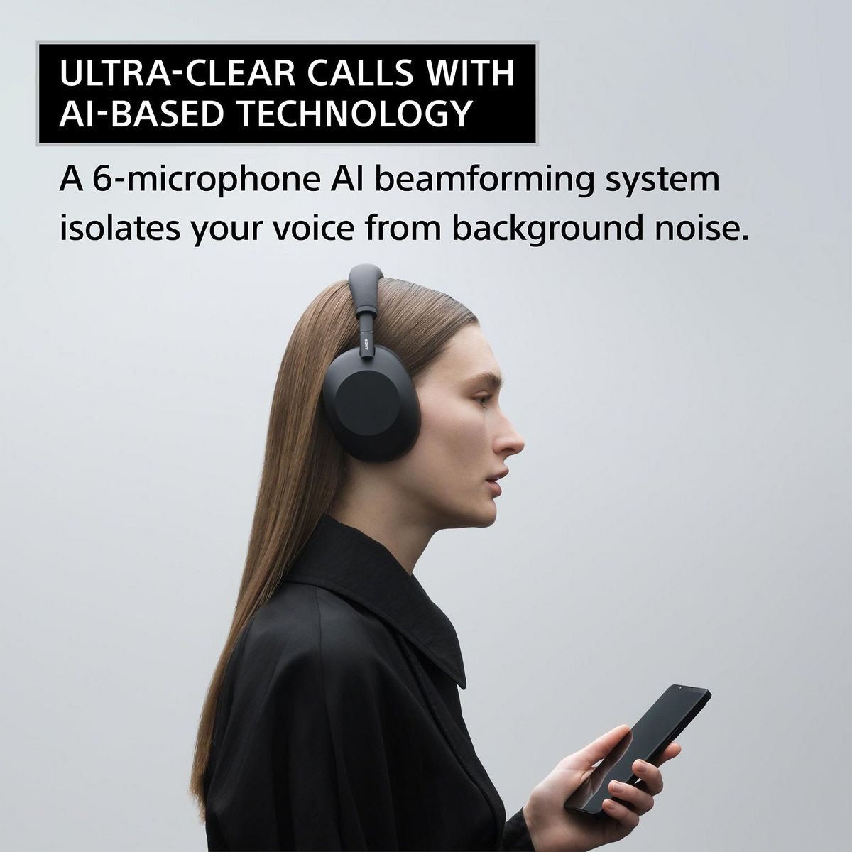 Sony WH-1000XM6 Best Wireless Noise Canceling Headphones (Black) - thumbnail 4
