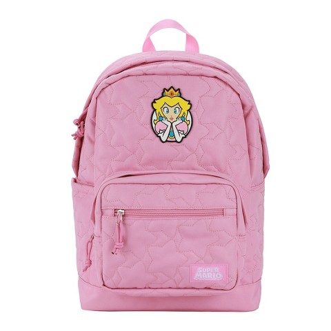 Super Mario Brothers Princess Peach 17" Quilted Adult Backpack