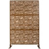 DSVIMOY Outdoor & Indoor Privacy Screen, Freestanding Decorative Privacy Screen for Deck Balcony Patio, Brown, 48"*76"*16" - 2 of 4