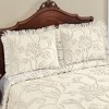 Collections Etc Floral Vine & Fringe Border Cotton Chenille Pillow Sham - 2 of 3