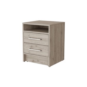 FONTOI Nightstand with Two Drawers, Side Table for Living Room Bedroom Home, Gray, 14.5"*20"*15.7" - 1 of 4