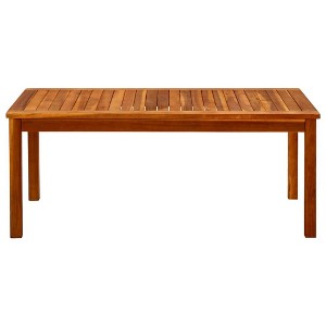 vidaXL Coffee Table Natural Wood Solid Acacia Wood - 17.7" x 17.7" x 14.2" - 1 of 4