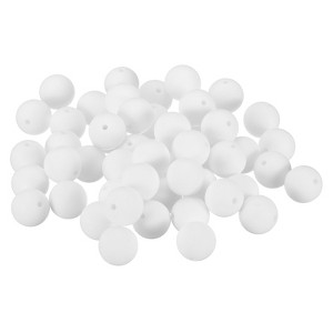 Unique Bargains Smooth Bulk  Silicone Beads for Keychain Bracelets Jewelry Making 60 Pcs - 1 of 4