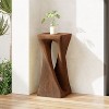 CAVINAS Twist Shaped Side Table, Modern Coffee Table with Imitation Wood Texture, 16" H End Table for Indoor and Outdoor - 2 of 4