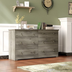 Karl Home 6-Drawer Grey Particle Board 59.06in. W Chest of Drawer - 1 of 4