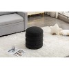 TUYOHW Round Ottoman,Footstool with Soft Padded Seat,Ottoman for Living Room,Bedroom,Entryway - 2 of 4