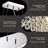 Modern Crystal Chandelier Collection - Adjustable Raindrop K9 Crystal Light Fixtures for Dining Room, Kitchen Island, Living Room (Multiple Sizes) - 4 of 4