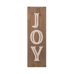 Transpac Wood 29.53 in. Brown Christmas Joy Decor - 1 of 2