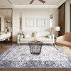 Washable Area Rugs, Vintage Printed Indoor Floor Carpet with Non-Slip Backing, Oriental Distressed Accent Rugs - 4 of 4