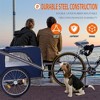 COWLOWN Red Breathable Mesh Dog Cart with 3 Entrances, Folding Pet Carrier Wagon, Bicycle Carrier for Medium and Small Sized Dogs - 2 of 4
