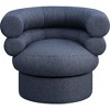 Meridian Furniture,Valentina Linen Textured Fabric Accent Swivel Chair - 3 of 4