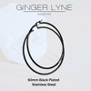 Black Hoop Earrings for Women Thin Large 50mm or 60mm Stainless Steel Ginger Lyne Collection - 4 of 4