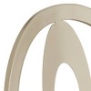 55 Downing Street Metal Swivel Bar Stool Champagne Gold 29" High Mid Century Modern Black Cushion with Backrest Footrest for Kitchen Counter Island - 3 of 4