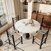 43" Modern Round Pedestal Dining Table for Small Kitchens or Dining Rooms – The Pop Home - 3 of 4