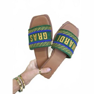 Women's Wo's Krewe Queen Mardi Gras Sandals - Makers - 1 of 1