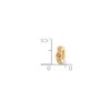 Black Bow Jewelry 14k Yellow Gold Plated Sterling Silver Flower Spacer Bead Charm - 3 of 4