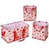 The Lakeside Collection Everyday Storage Bin Set 3 Pc. - Strawberry Field - 4 of 4