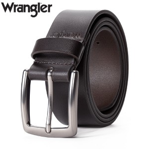 Wrangler Men’s 38mm Genuine Leather Belt, Classic Buckle Belt for Jean Pants - 1 of 4