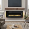 Syemin Indoor Fireplaces 48" Curved Front Wall Mounted Electric Fireplace Wall Mounted Electric Fireplace Stove, Black, 48"*5.1"*20.8" - 4 of 4