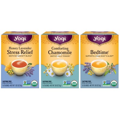 Yogi Tea - Relaxation and Stress Relief Variety Pack Sampler -  48 ct, 3 Pack