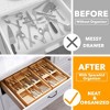 Bamboo Silverware Drawer Organizer with Labels (Natural, 9 Slots)-SpaceAid - 3 of 4