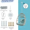 Patio Swing Egg Chair,PE Rattan Hanging Basket Chair With Cushion,Hammock Chair With Metal Chain -The Pop Home - 4 of 4